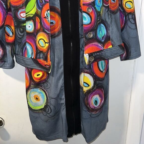 SIMPLY ART BY DOLCEZZA Multicolor Dress and Jacket Set-M - Picture 3 of 12